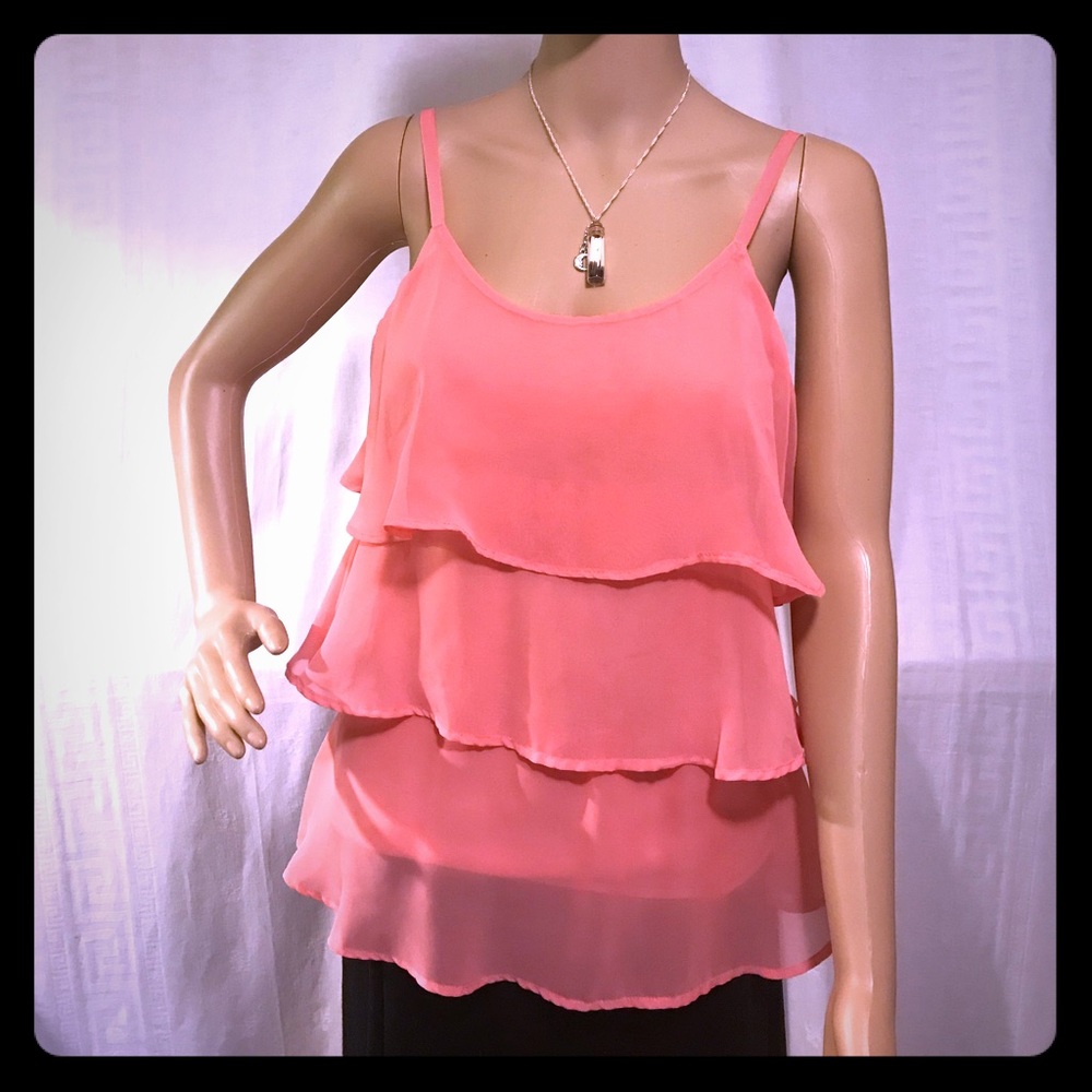 Bongo Salmon Tiered Camisole Size Small